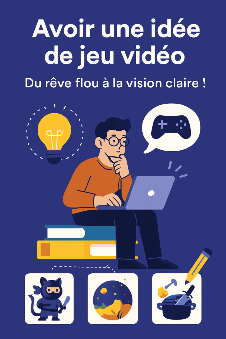 Read more about the article 💡 Avoir une idée de jeu vidéo : du rêve flou à la vision claire ! 😍🧠🎮
